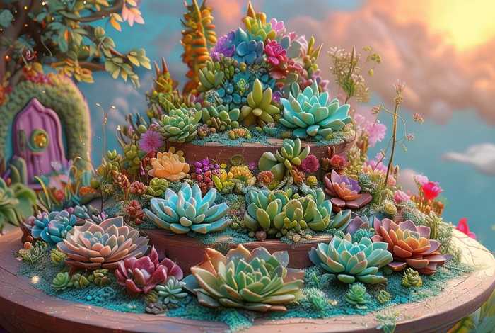 多肉童话 多肉的童话盆景