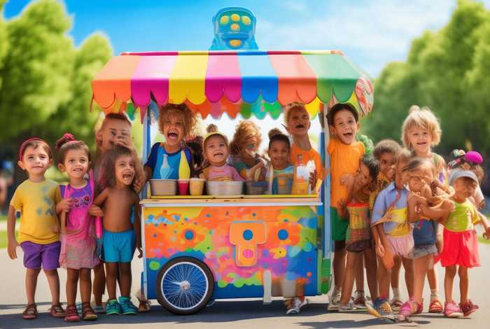 冰激凌儿童描画图片大全（冰激凌儿童描画图片大全简单）