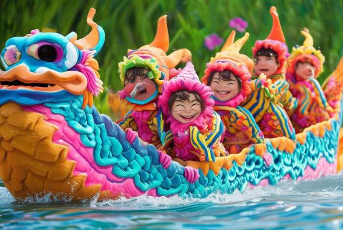 儿童赛龙舟画的简单漂亮；儿童赛龙舟画的简单漂亮怎么画