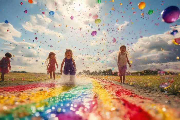 彩虹雨的故事绘本 彩虹色的雨绘本故事 彩虹雨的故事绘本 彩虹色的雨绘本故事