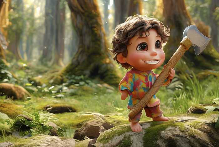 儿童金斧头的故事视频、金斧头的故事的孩子叫什么名字