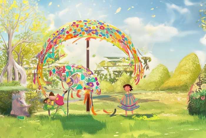 大花伞儿童故事 - 大花伞和小花伞故事教案