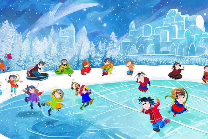 冰雪比赛儿童画，冰雪比赛儿童画怎么画