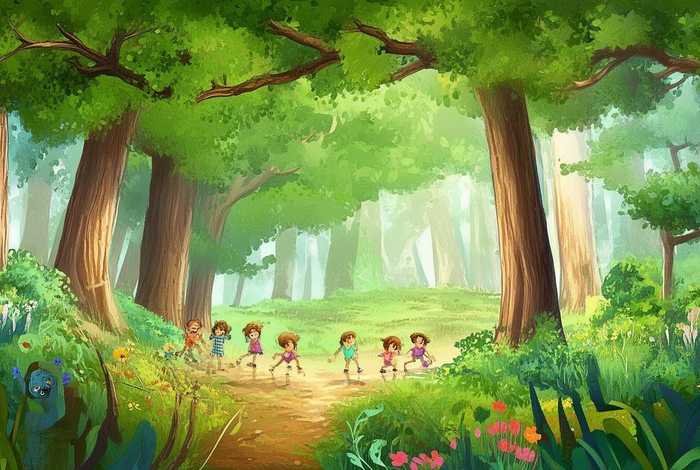 儿童讲故事森林背景图片、幼儿故事背景图森林 儿童讲故事森林背景图片、幼儿故事背景图森林