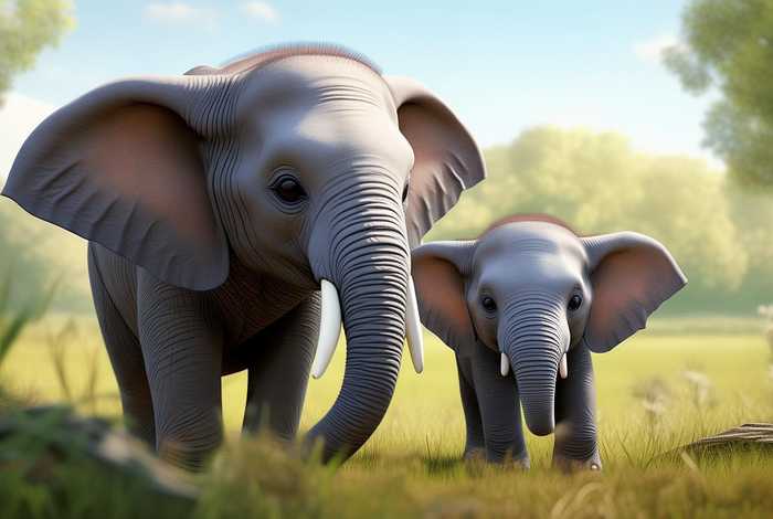 大象和小象的故事 - 大象和小象的故事作文