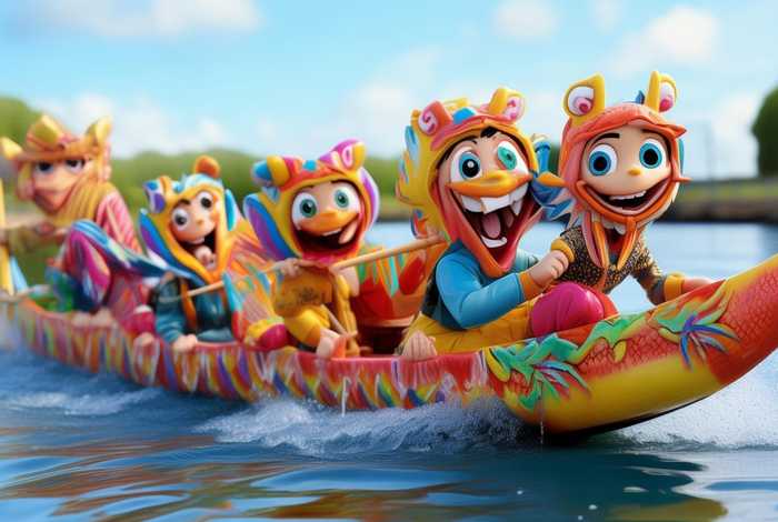 儿童赛龙舟画的简单漂亮 儿童赛龙舟画的简单漂亮又漂亮