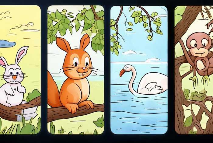 动物连环画四格简单（动物连环画四格简单又漂亮）