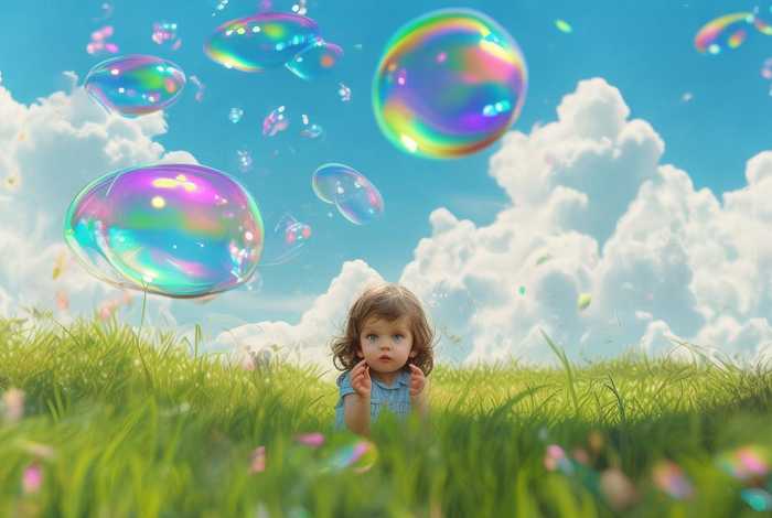 吹泡泡的故事图画 - 吹泡泡的故事图画简单