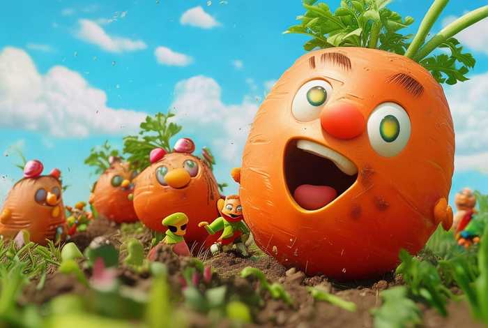 拔萝卜儿童故事 - 拔萝卜儿童故事表演教学视频