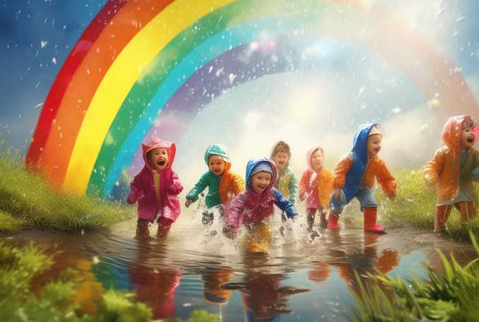 彩虹雨的儿童故事、彩虹雨的幼儿故事