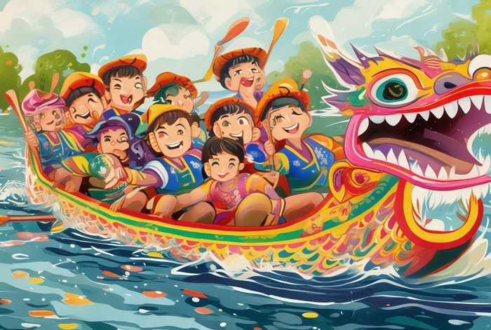 儿童赛龙舟图片（儿童赛龙舟图片简笔画）