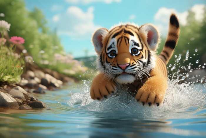 宝宝故事老虎 - 宝宝故事老虎过河视频