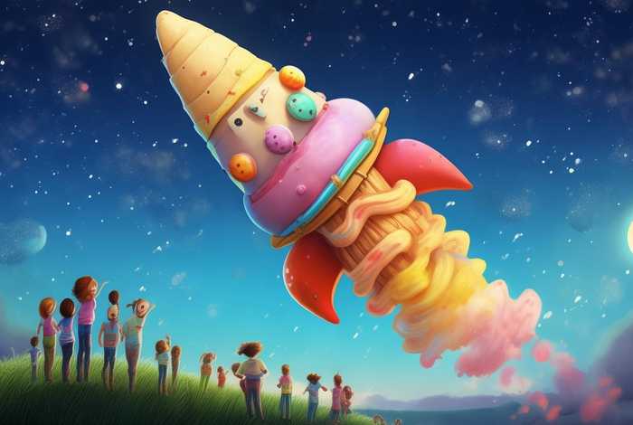 冰淇淋火箭儿童故事、冰淇淋火箭的故事绘本