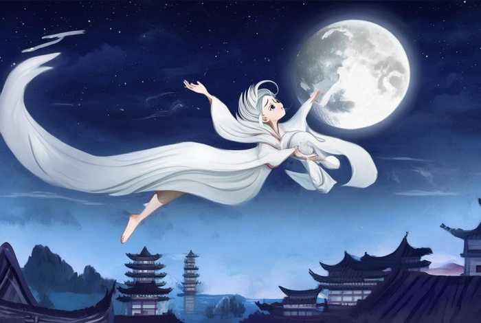 嫦娥奔月儿童版故事背景（嫦娥奔月故事背景图）