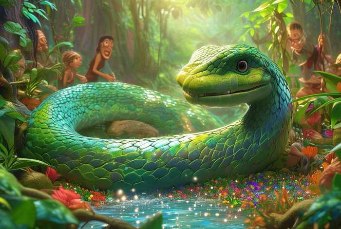 大蟒蛇儿童故事 - 大蟒蛇的故事视频