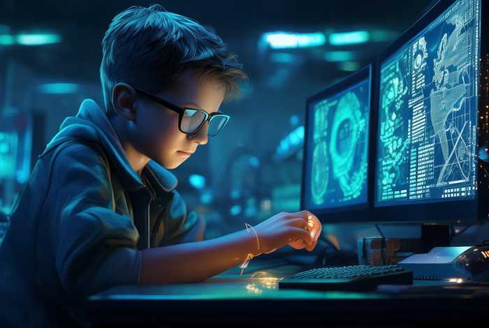 儿童黑客高手（小男孩黑客高手）