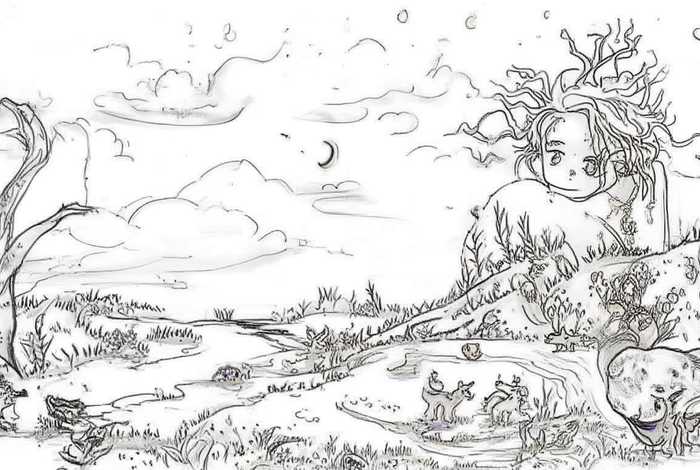 带故事的儿童画 - 一个带有故事的简画 带故事的儿童画 - 一个带有故事的简画