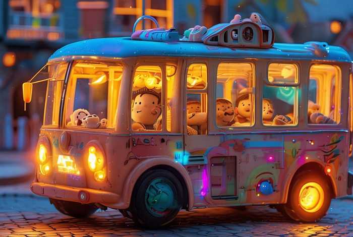 大巴车故事儿童睡前书 大巴车的故事 幼儿睡前