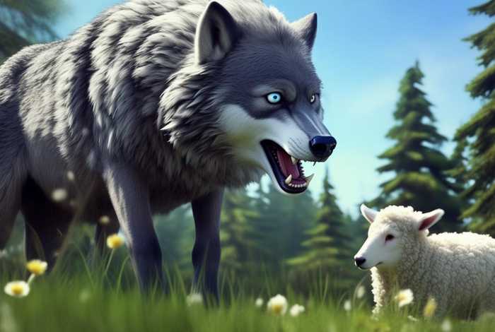 大灰狼吃小羊的故事（大灰狼吃小羊的故事在线听）