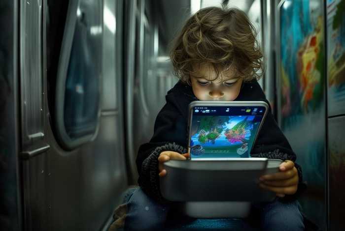地铁里孩子用手机听故事，地铁里孩子用手机听故事怎么办