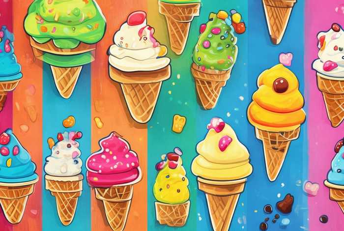 冰激凌儿童画图片大全；冰激凌儿童画图片大全简单