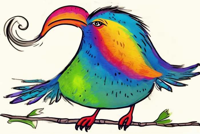 大嘴鸟的儿童画 - 大嘴鸟儿童画的画法