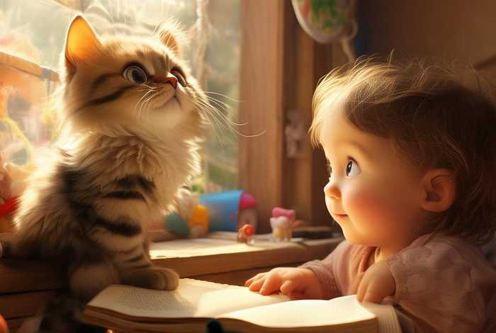 儿童说故事猫咪，小猫说故事
