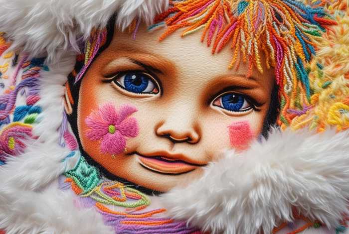 刺绣儿童图案（刺绣儿童图案图片）