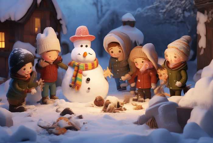 儿童雪娃娃故事，幼儿故事雪娃娃