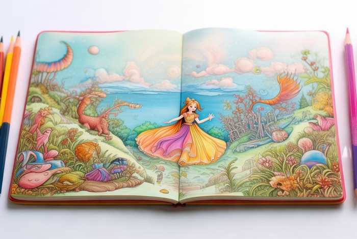 彩绘故事画，彩铅绘本故事简笔画