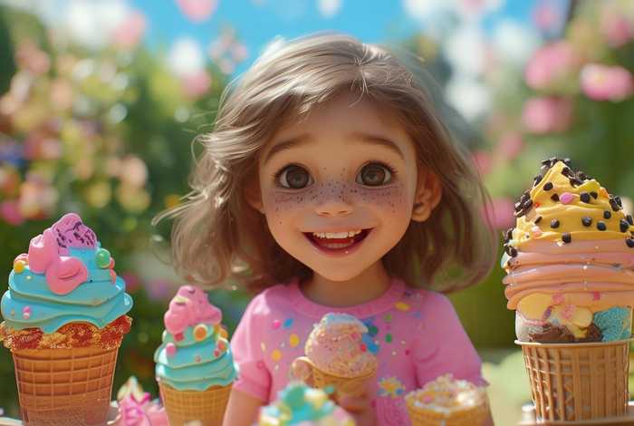 冰淇淋女孩故事图片 冰淇淋女孩故事图片高清