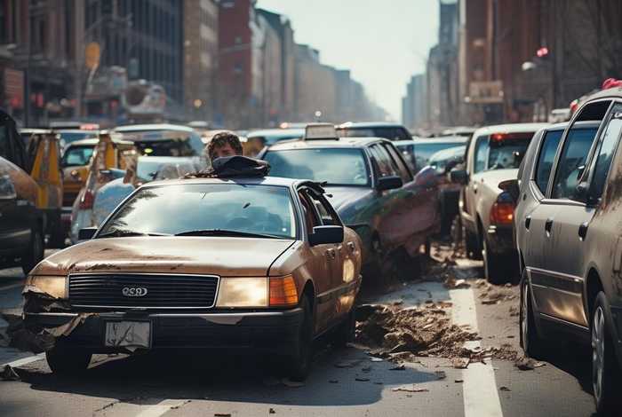 出租车司机操作不当连撞6车 出租车司机把车撞了能不能向司机索赔