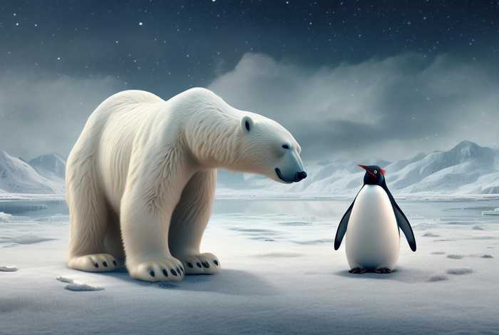 北极熊和企鹅会相遇吗（北极熊和企鹅会相遇吗视频）