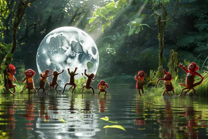 儿童讲故事猴子捞月亮的完整故事 幼儿讲猴子捞月亮的故事视频