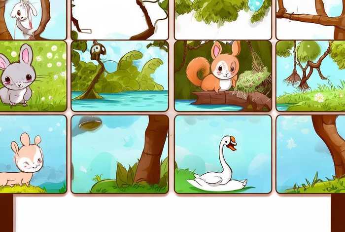 动物连环画四格简单（动物连环画四格简单又漂亮）