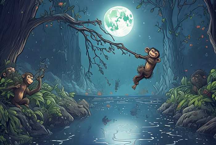 儿童讲故事猴子捞月、幼儿故事猴子捞月 儿童讲故事猴子捞月、幼儿故事猴子捞月