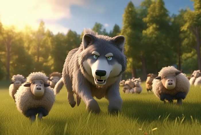 大灰狼抓小羊的故事视频、大灰狼抓小羊的故事视频动画
