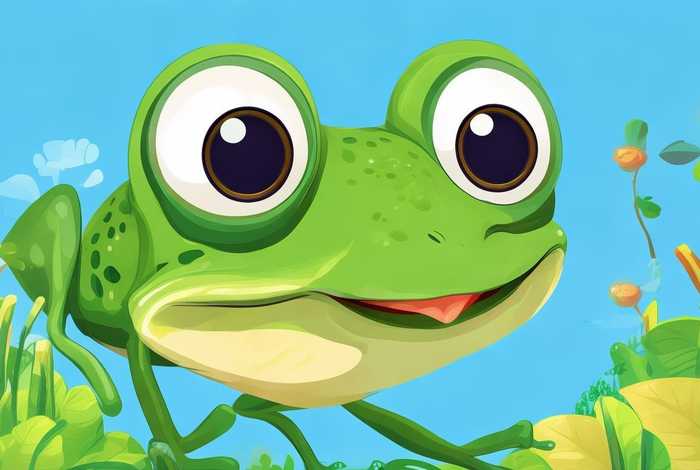 儿童青蛙故事画 - 儿童故事青蛙的画像