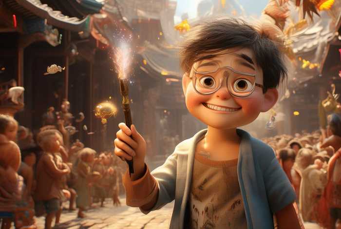 播放儿童故事神笔马良的故事；幼儿故事神笔马良的视频