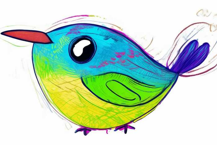 播放儿童画的小鸟的图片；播放儿童画的小鸟的图片简笔画