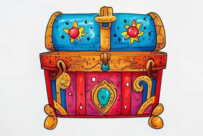 宝箱儿童画，宝箱简笔画儿童画