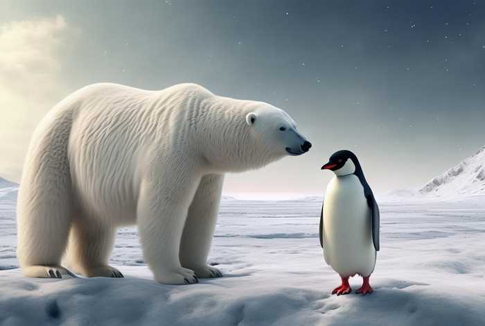 北极熊和企鹅会相遇吗（北极熊和企鹅会相遇吗视频）