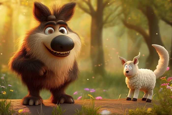大灰狼小羊的儿童故事、大灰狼的和小羊的故事
