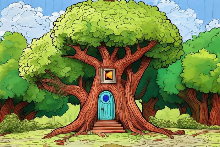 大树房子儿童画、儿童画大树房子简笔画 大树房子儿童画、儿童画大树房子简笔画