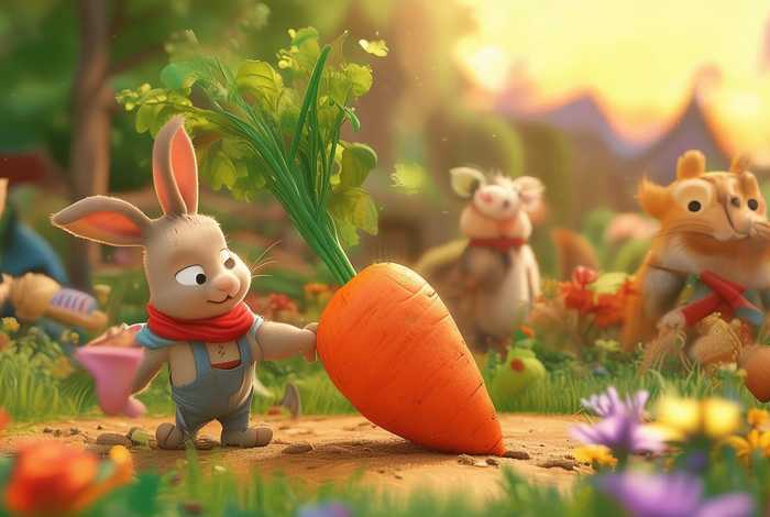 拔萝卜的故事儿歌；兔小贝儿歌拔萝卜的故事