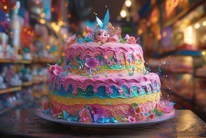 彩红蛋糕的故事、彩色的蛋糕故事