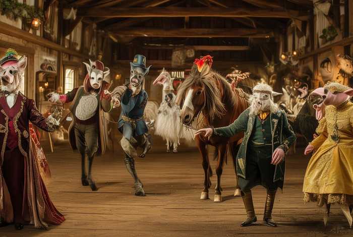 动物庄园绘本（动物庄园绘本化装舞会）