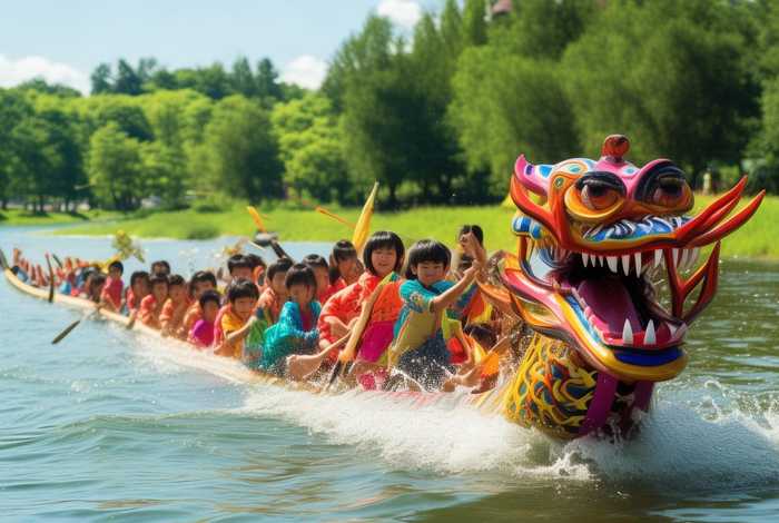 儿童赛龙舟表演、儿童赛龙舟表演文案