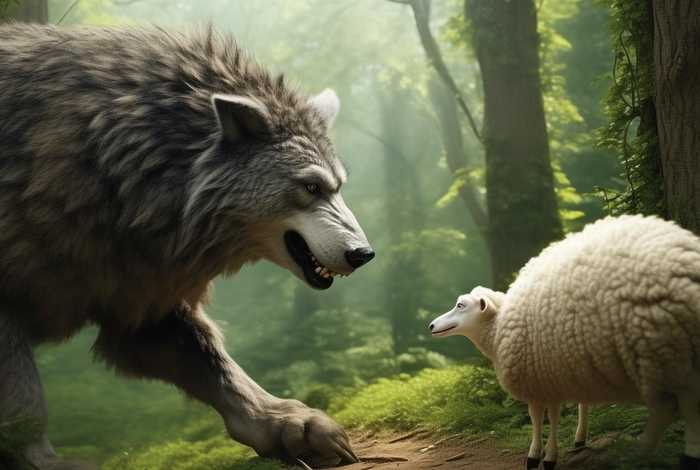 大灰狼跟小羊故事 - 大灰狼跟小羊故事图片