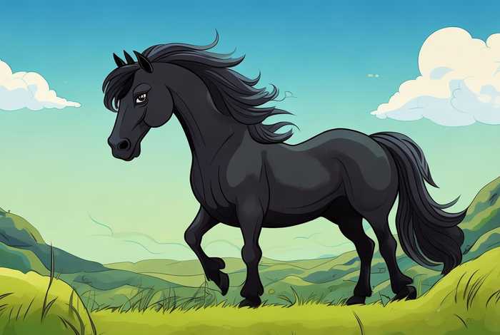 动画片黑骏马、黑骏马卡通版动画片